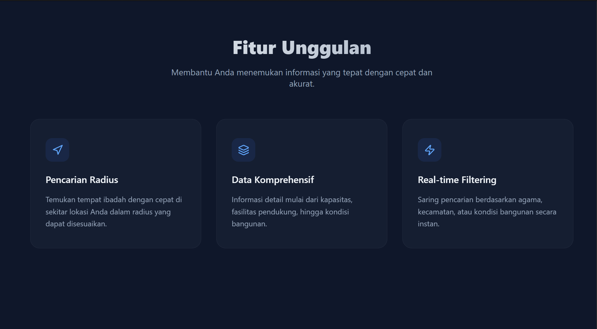 Screenshot 2 dari project GIS-Persebaran Tempat Ibadah di Medan