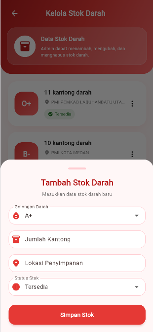 Screenshot 11 dari project BloodShare – Aplikasi Donor Darah dan Permintaan Darah Berbasis Mobile