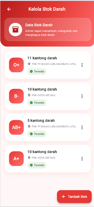 Screenshot 10 dari project BloodShare – Aplikasi Donor Darah dan Permintaan Darah Berbasis Mobile