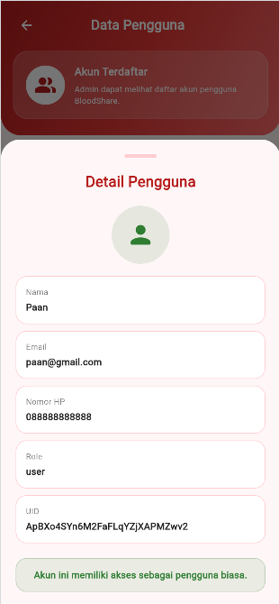 Screenshot 15 dari project BloodShare – Aplikasi Donor Darah dan Permintaan Darah Berbasis Mobile