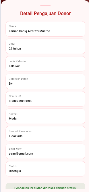 Screenshot 13 dari project BloodShare – Aplikasi Donor Darah dan Permintaan Darah Berbasis Mobile