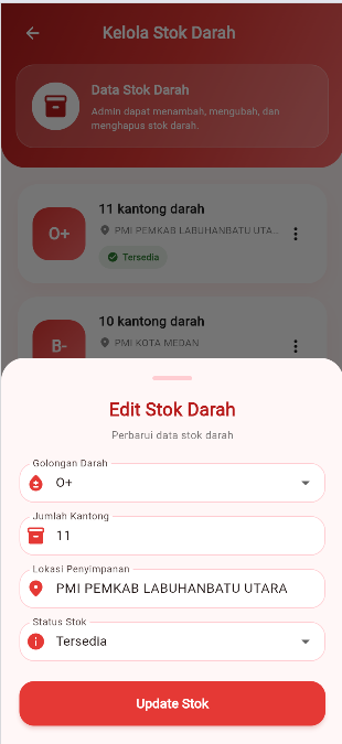 Screenshot 12 dari project BloodShare – Aplikasi Donor Darah dan Permintaan Darah Berbasis Mobile
