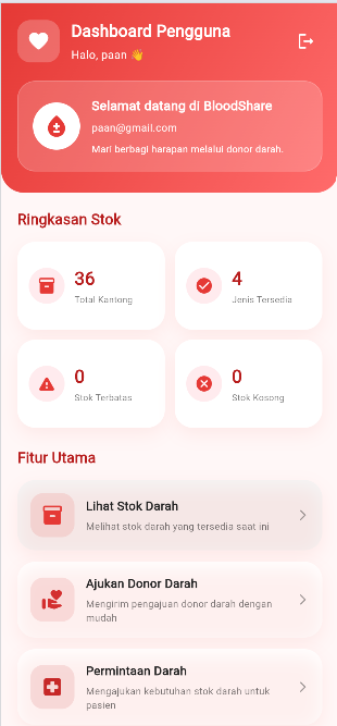 Screenshot 17 dari project BloodShare – Aplikasi Donor Darah dan Permintaan Darah Berbasis Mobile