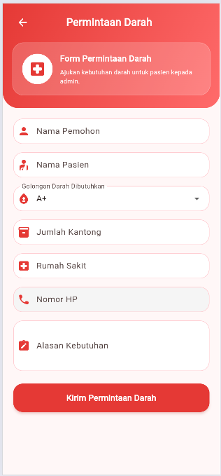 Screenshot 21 dari project BloodShare – Aplikasi Donor Darah dan Permintaan Darah Berbasis Mobile