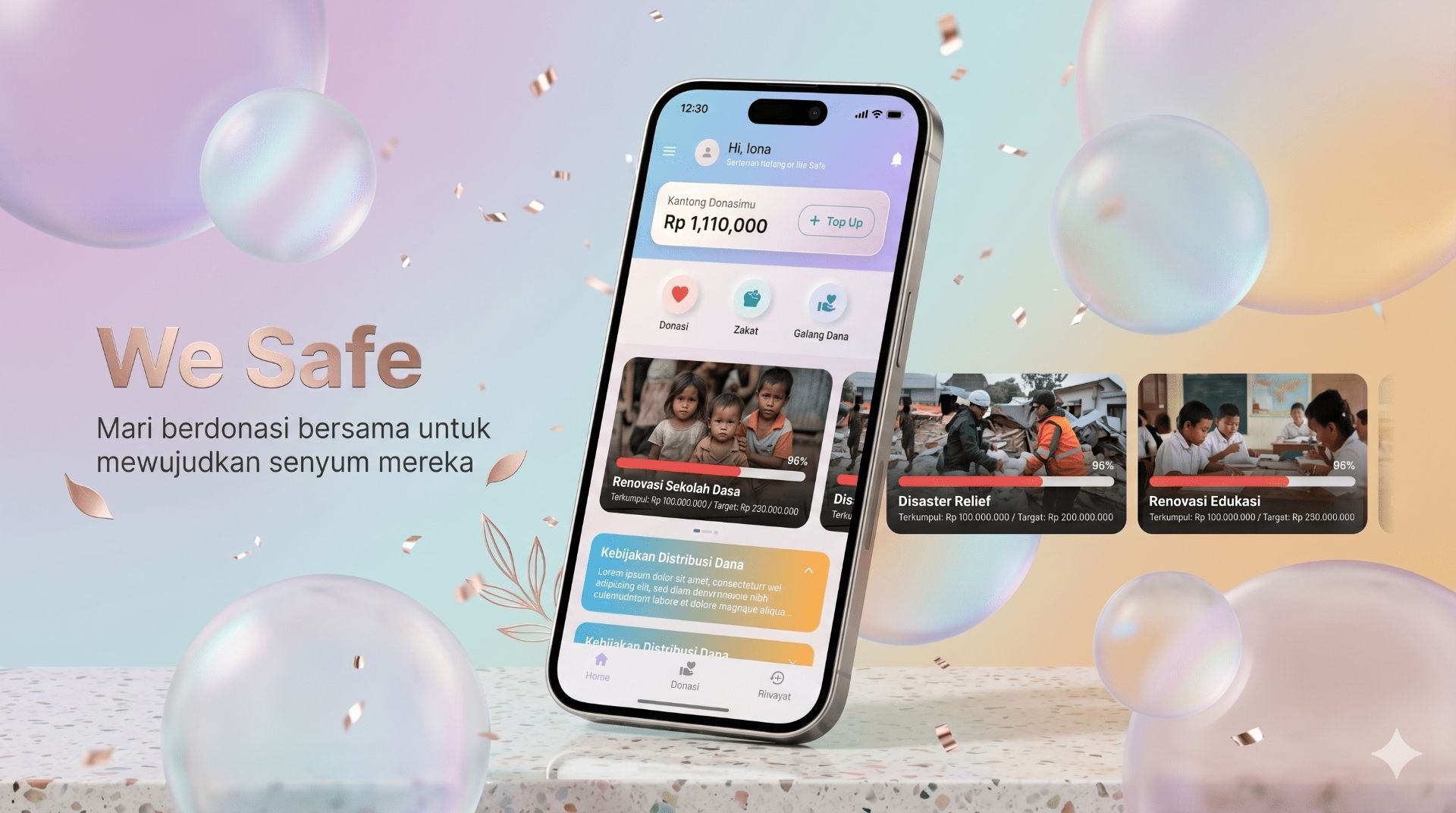 Aplikasi Donasi We Safe Berbasis Flutter