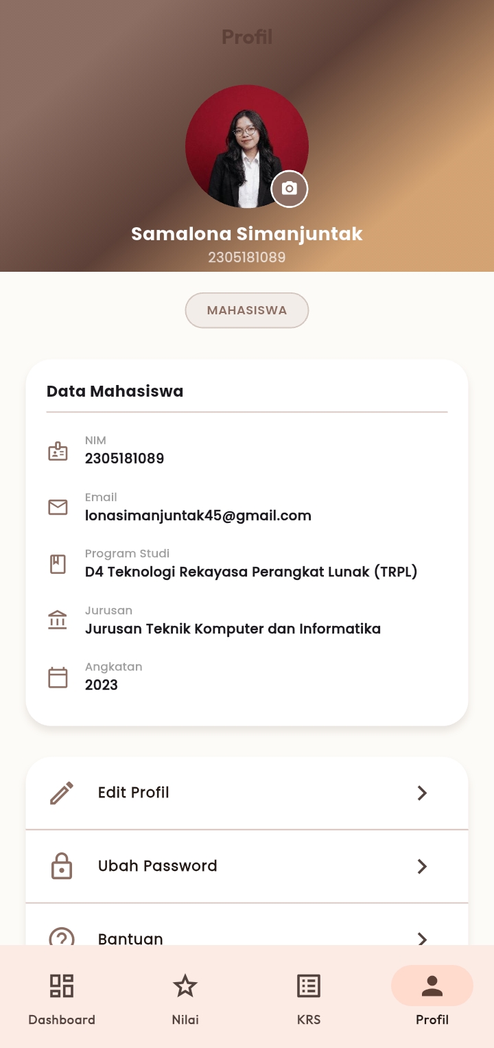 Screenshot 9 dari project Aplikasi Akademik Jurusan Komputer & Informatika Polmed berbasis Flutter dan Firebase