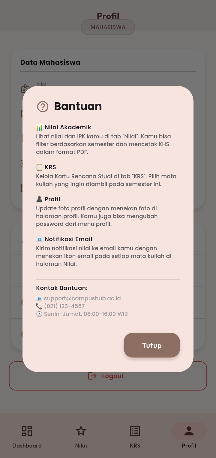 Screenshot 13 dari project Aplikasi Akademik Jurusan Komputer & Informatika Polmed berbasis Flutter dan Firebase